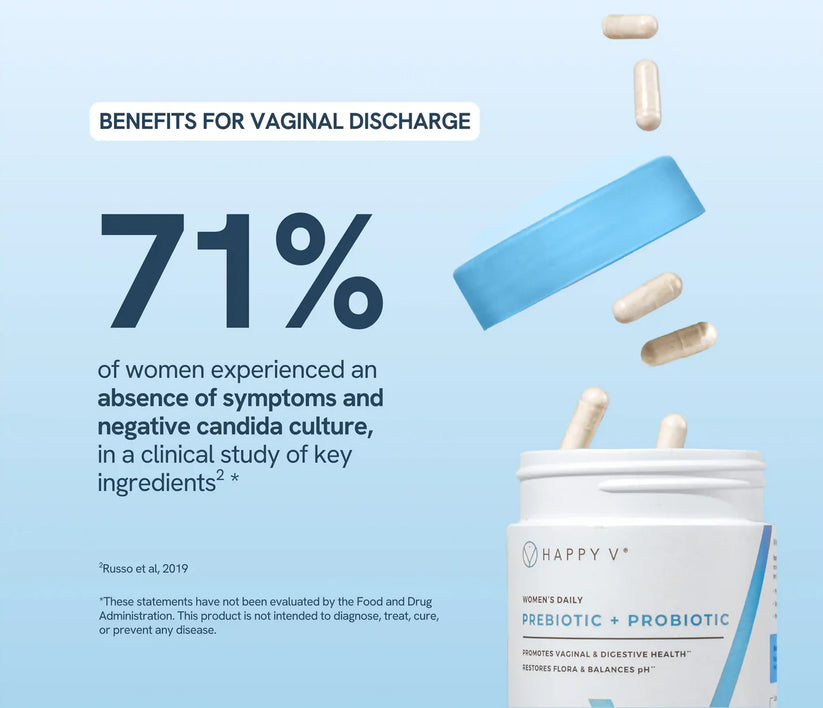 Happy V Prebiotic + Probiotic 60 vegan capsules