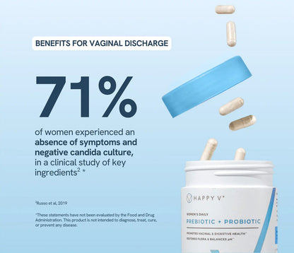 Happy V Prebiotic + Probiotic 60 vegan capsules