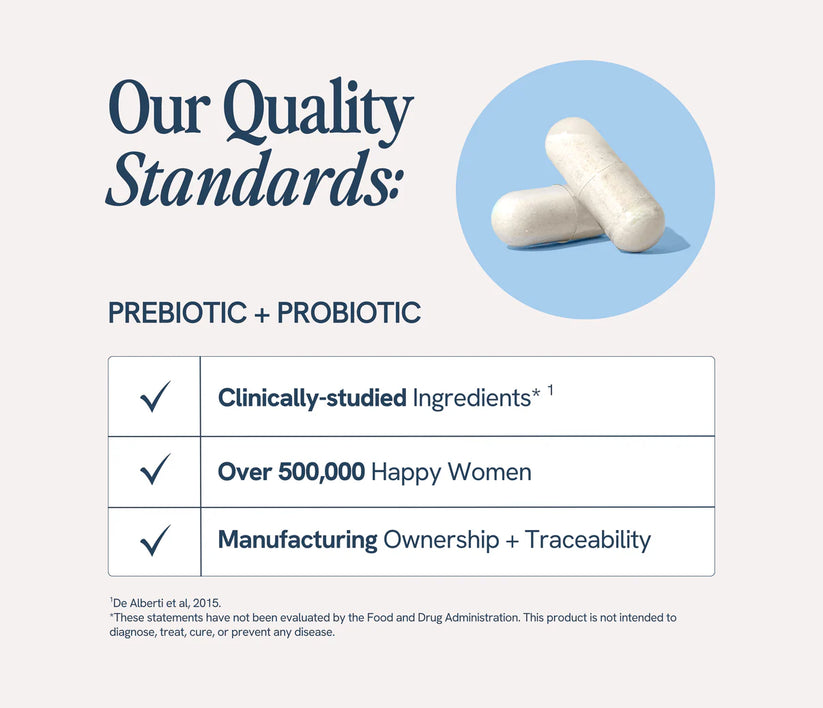 Happy V Prebiotic + Probiotic 60 vegan capsules